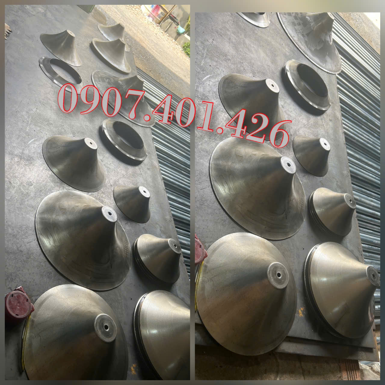 Gia công mâm inox-chân đế mâm sắt ghế bar-bàn cafe
